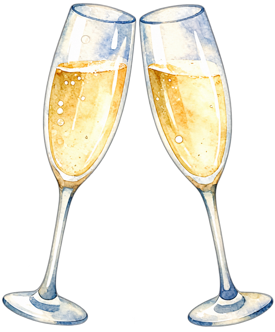 Dos copas de champagne brindando